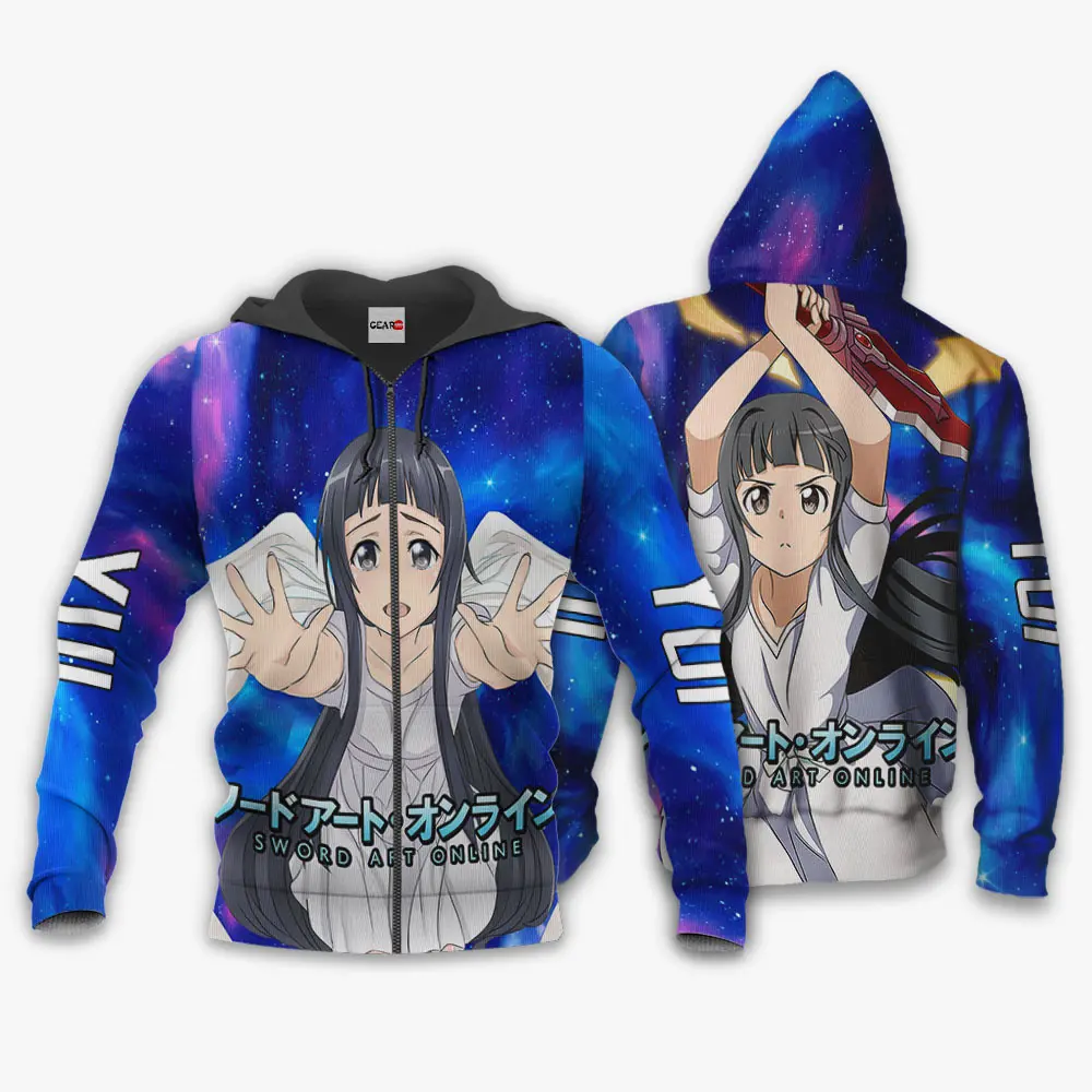 Anime Yui Hoodie Sword Art Online Custom Anime Galaxy Style Perfect And Unique Gifts For Otaku Anime Fans On Christmas