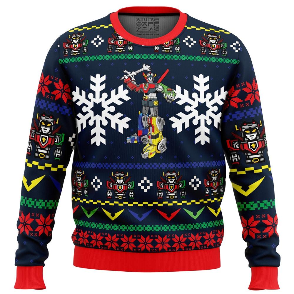 Yuletron Voltron Ugly Christmas Sweater Perfect And Unique Gifts For Adults Kids On Christmas
