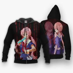 Anime Yuno Gasai Hoodie Future Diary Mirai Nikki Perfect And Unique Gifts For Otaku Anime Fans On Christmas