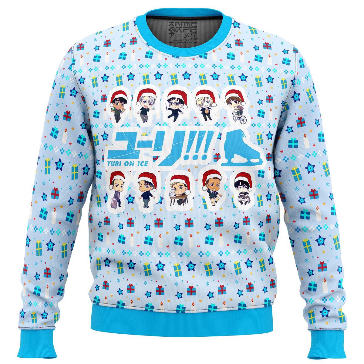 Yuri on Ice Cute Chibi Ugly Christmas Sweater Perfect And Unique Gifts For Adults Kids On Christmas