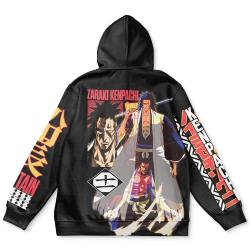 Anime Zaraki Kenpachi TYBWA V3 Bleach Streetwear Hoodie Perfect And Unique Gifts For Otaku Anime Fans On Christmas