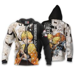 Anime Zenitsu Agatsuma Hoodie Custom Anime Manga Style Perfect And Unique Gifts For Otaku Anime Fans On Christmas