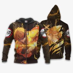 Anime Zenitsu Agatsuma Hoodie Custom Anime Shirts Perfect And Unique Gifts For Otaku Anime Fans On Christmas