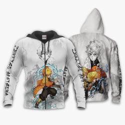 Anime Zenitsu Hoodie Kimetsu Custom Anime Perfect And Unique Gifts For Otaku Anime Fans On Christmas