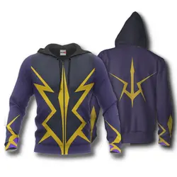 Anime Zero Lelouch Uniform Costume Hoodie Code Geass Lelouch of the Rebellion Anime Zip Jacket Perfect And Unique Gifts For Otaku Anime Fans On Christmas