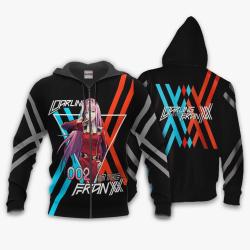 Anime Code 002 Zero Two Hoodie Custom Darling In The Franxx Anime Shirts Perfect And Unique Gifts For Otaku On Christmas